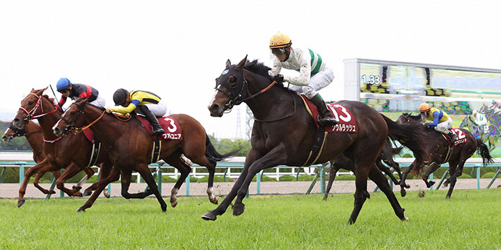 ソウルラッシュがマイラーズCを制した＝2022年4月24日、阪神競馬場
