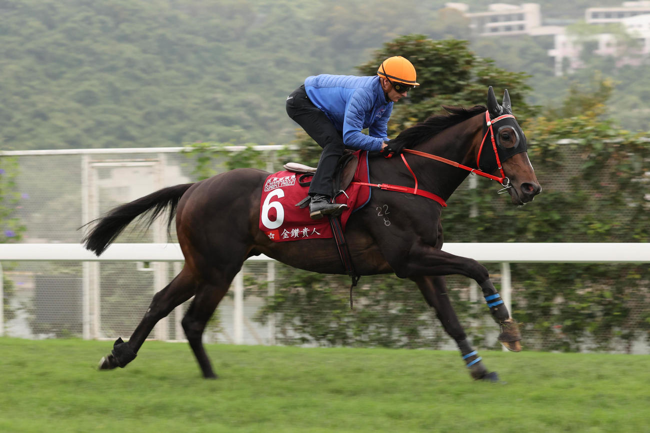 チェマンズSPに出走するラッキースワイネス（C）The Hong Kong Jockey Club
