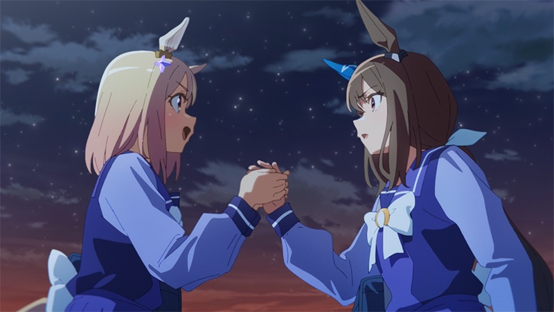 「ウマ娘プリティ－ダービーROAD TO THE TOP」第4話「想いはひとつ」のワンカット（C）Cygames, Inc　　　　