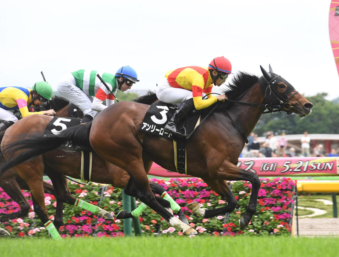 カーネーションCを制したアンリーロード（右）（撮影・柴田隆二）