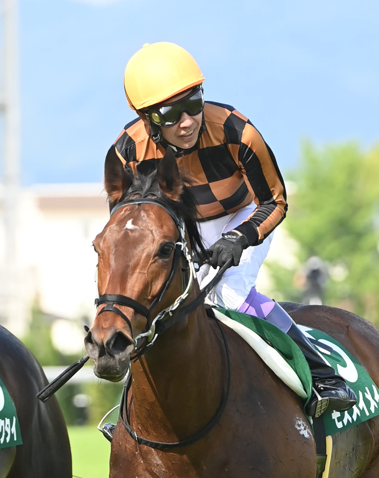 11R葵ステークスを制したモズメイメイ、武豊騎手（撮影・石井愛子）