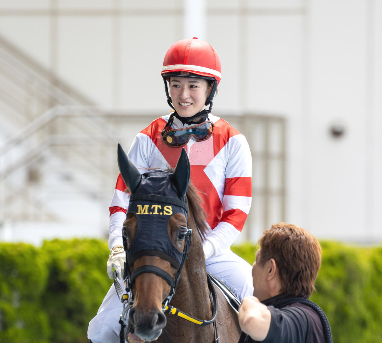 函館1R、函館競馬初騎乗の藤田菜七子騎手（撮影・村野早祐）