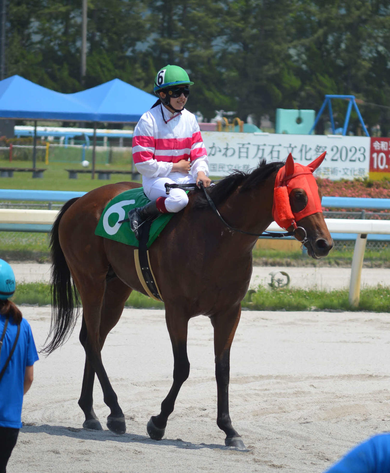 復帰2戦目の金沢競馬3Rグラントで4着だった今村聖奈騎手（撮影・藤本真育）