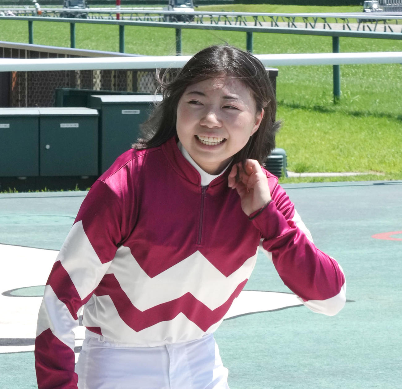 ピエナパイロで勝利した河原田菜々騎手（撮影・森本幸一）