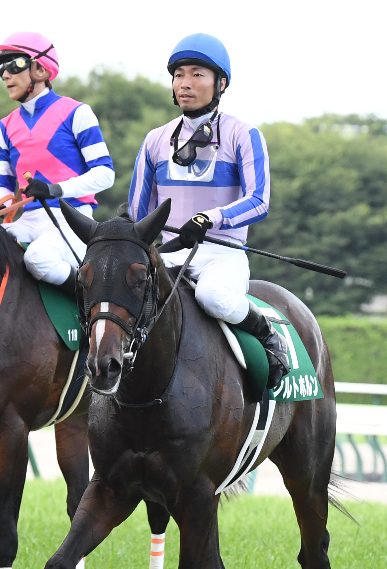福島11R、ラジオNIKKEI賞で2着に敗れたシルトホルンと大野騎手（撮影・柴田隆二）