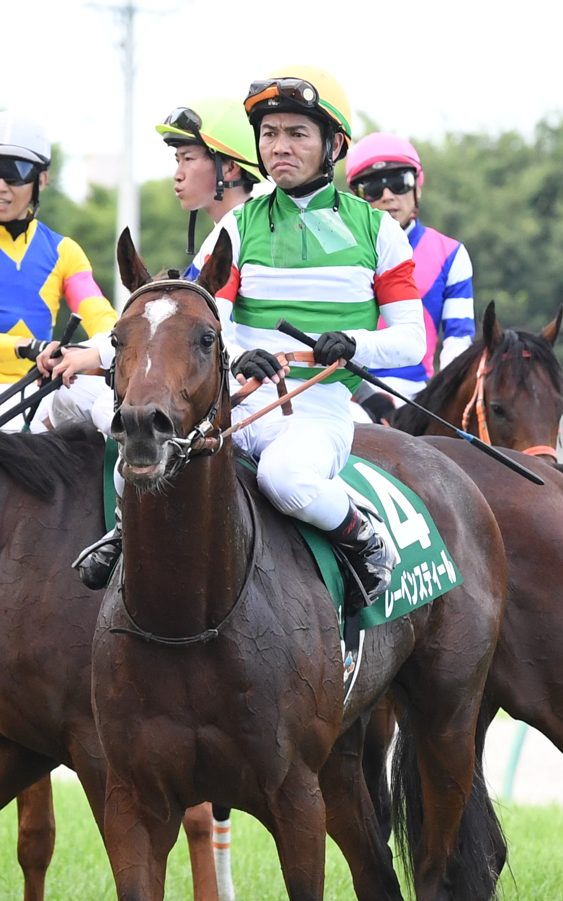 福島11R、ラジオNIKKEI賞で3着に敗れたレーベンスティールと戸崎騎手（撮影・柴田隆二）