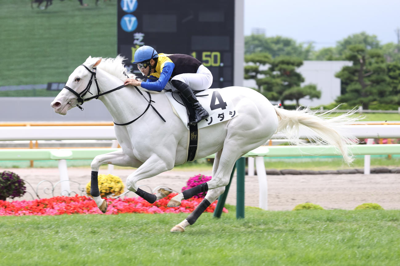20年7月、函館でのデビュー戦を制したソダシ