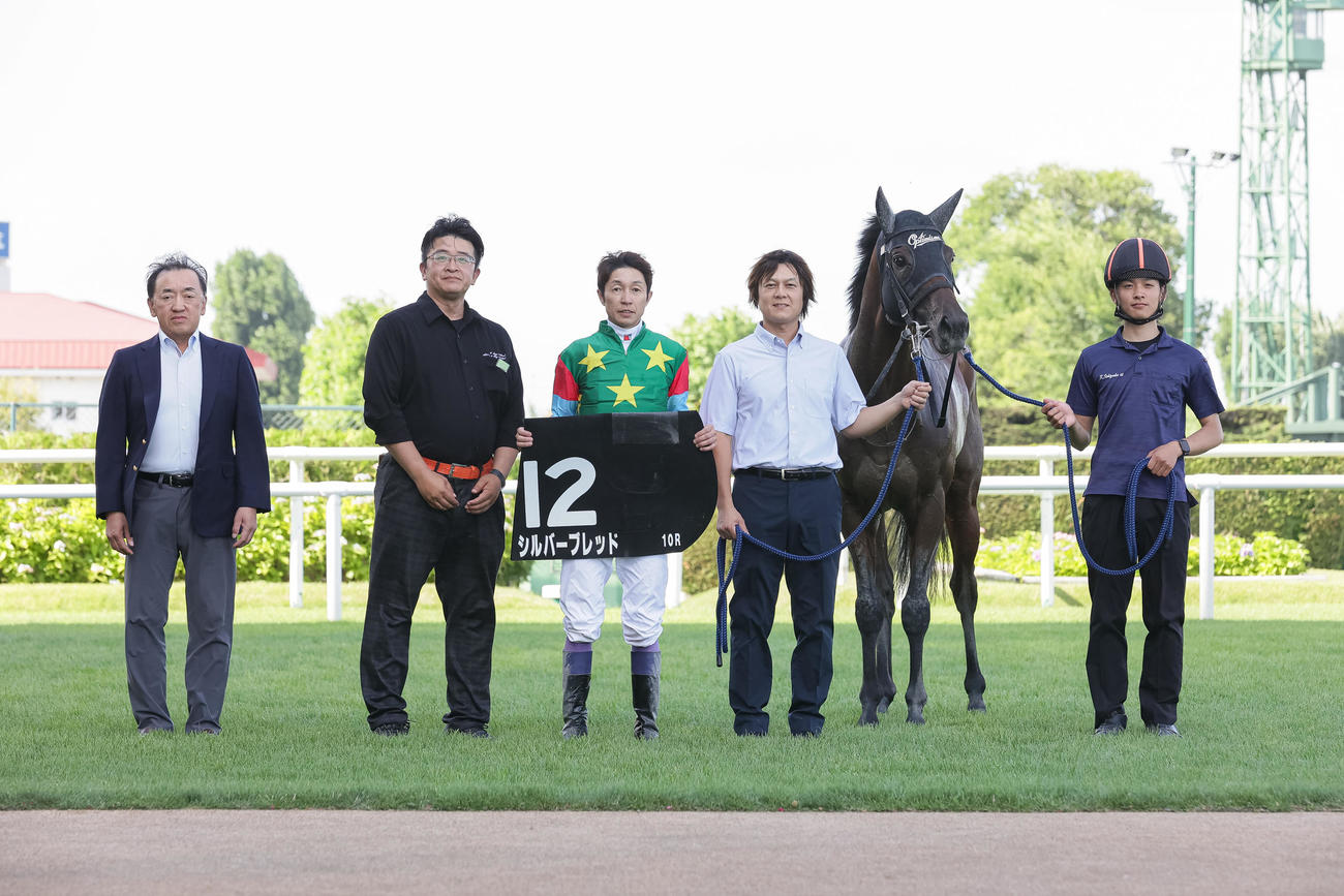札幌10R、大倉山特別を制したシルバーブレッド（撮影・村野早祐）