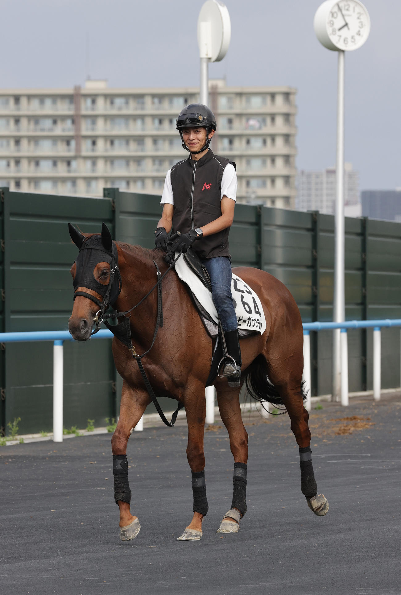 クイーンSに向け、函館競馬場で調整するルビーカサブランカ