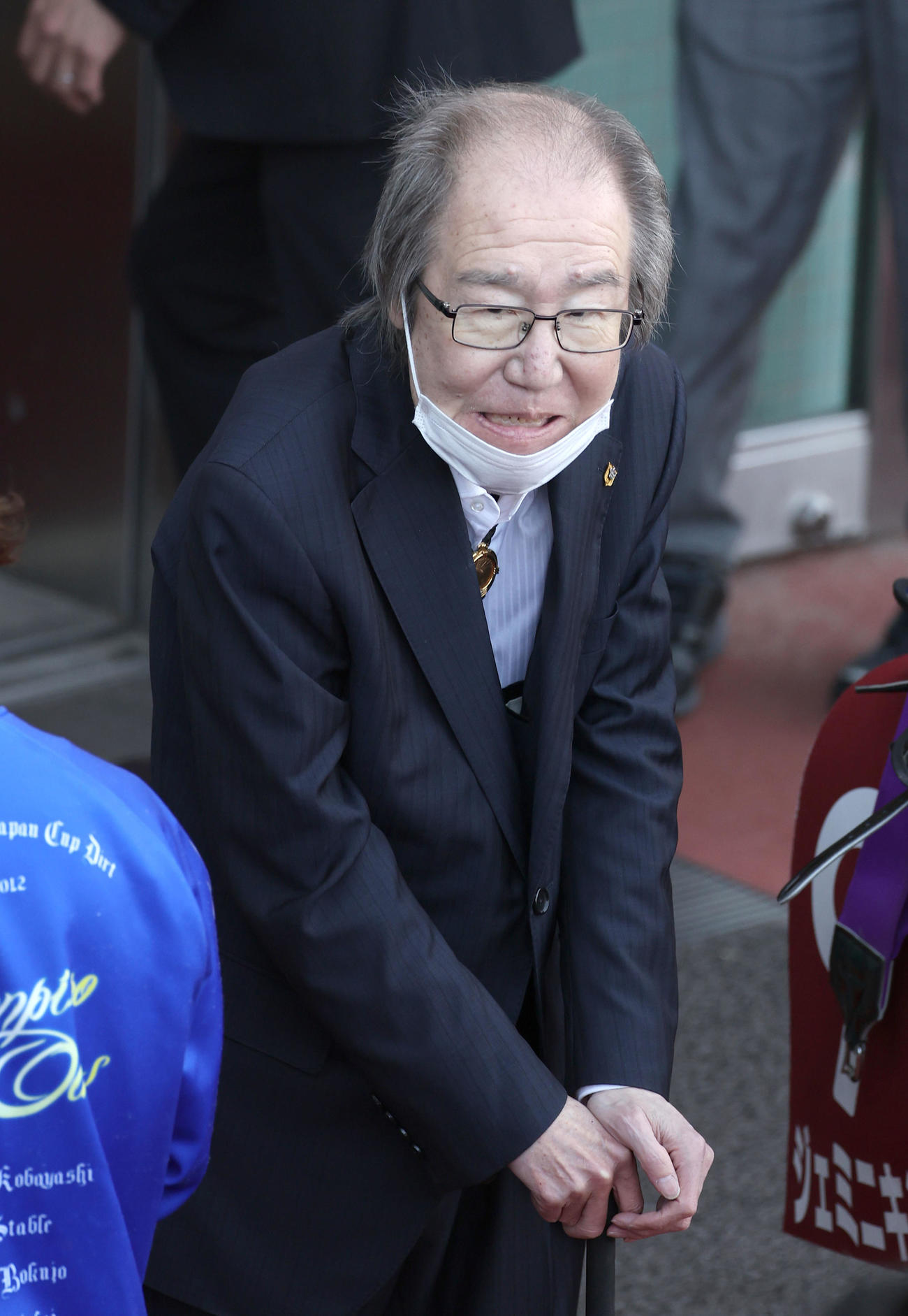 ジェミニキングで阪神スプリングJを制した服部利之師（2023年3月11日撮影）