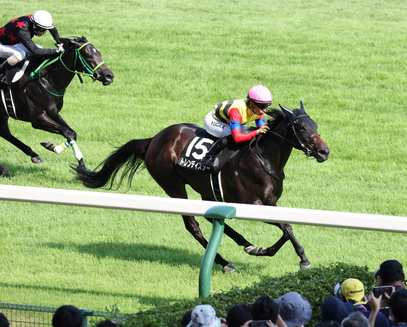 驀進特別を制したトレンディスターと川田騎手（撮影・丹羽敏通）