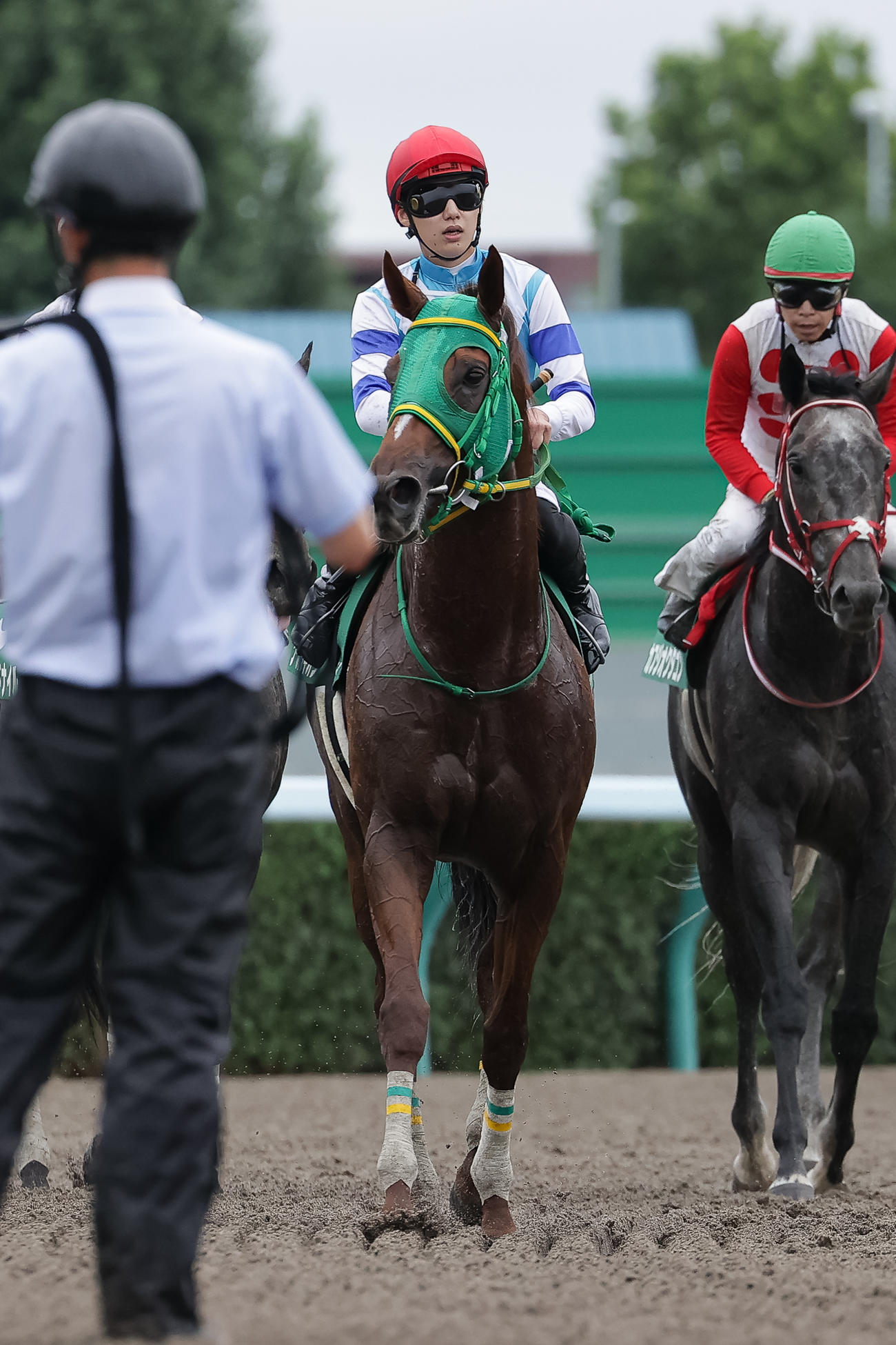 エルムSで2着に敗れたワールドタキオンと斎藤騎手（撮影・村野早祐）