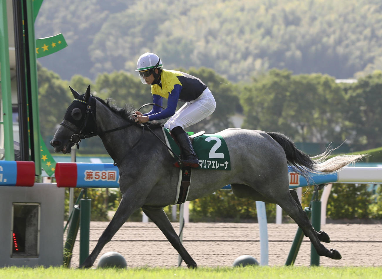 22年、5馬身差をつけ小倉記念を圧勝したマリアエレーナと松山騎手