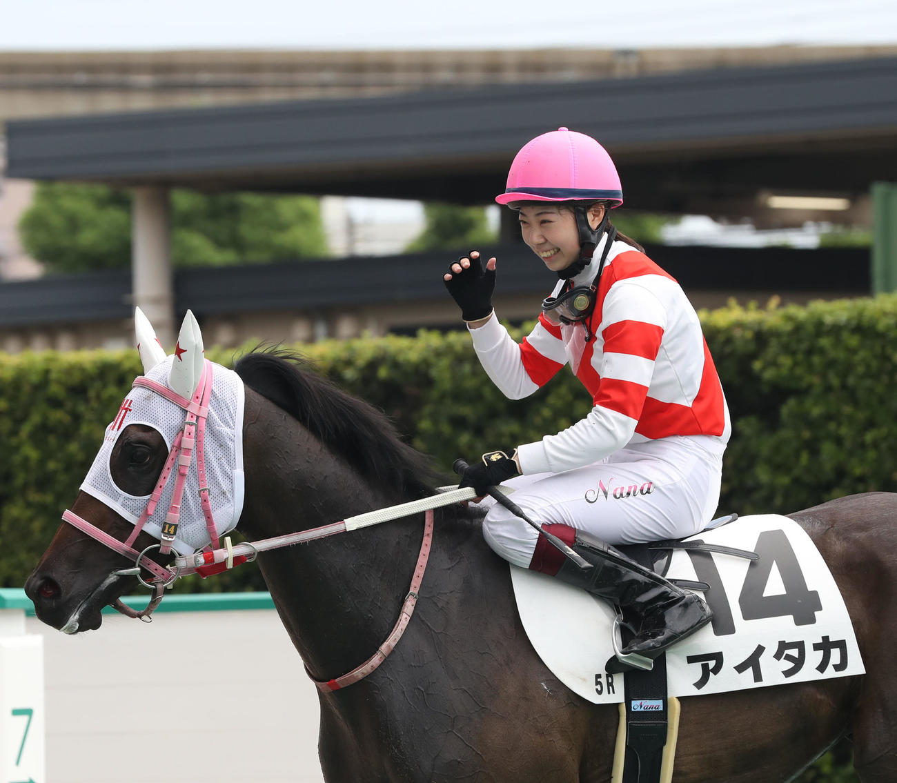 アイタカと河原田騎手は2歳新馬を制す（撮影・冨田成美）