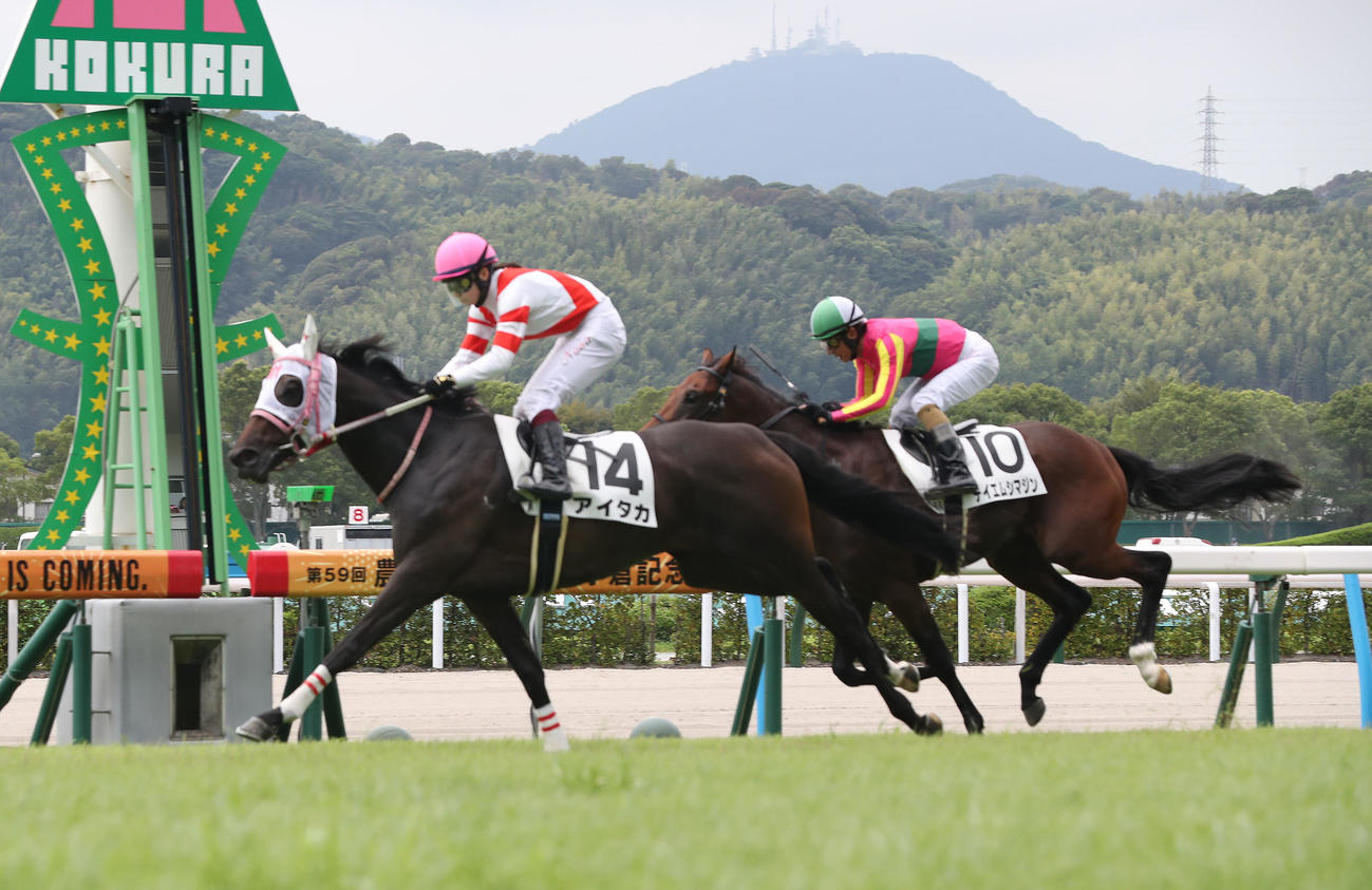 アイタカと河原田騎手は2歳新馬を制す（撮影・冨田成美）