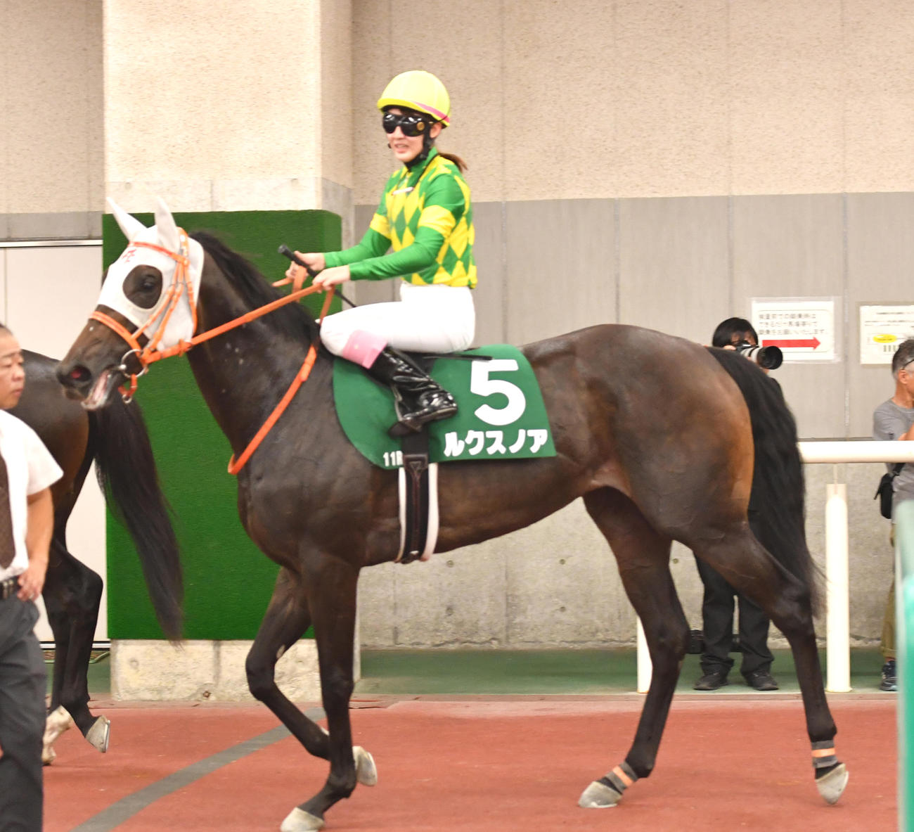 新潟2歳Sで4着のルクスノアと永島まなみ騎手（撮影・柴田隆二）