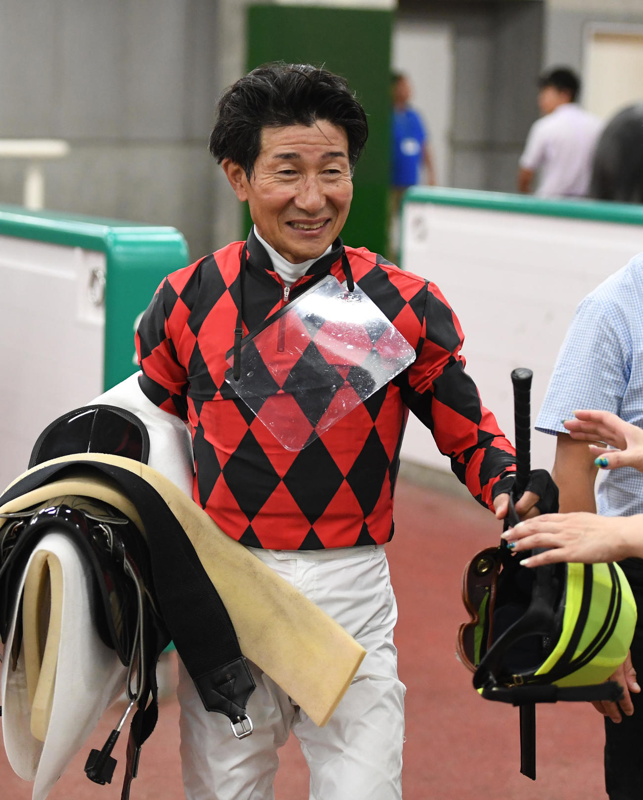 新潟3Rで惜しくも2着の柴田善臣騎手（撮影・柴田隆二）