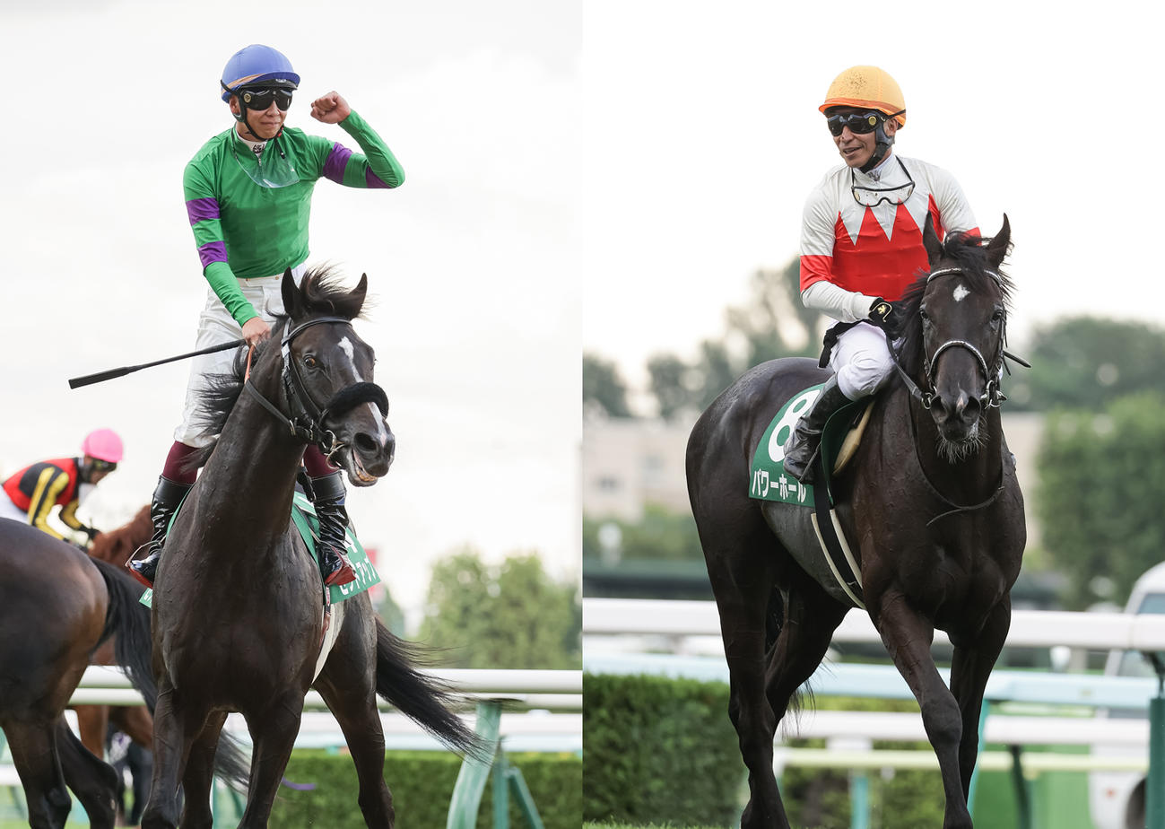 セットアップで札幌2歳Sを制した横山武史騎手（左）とパワーホールで2着の横山典弘騎手