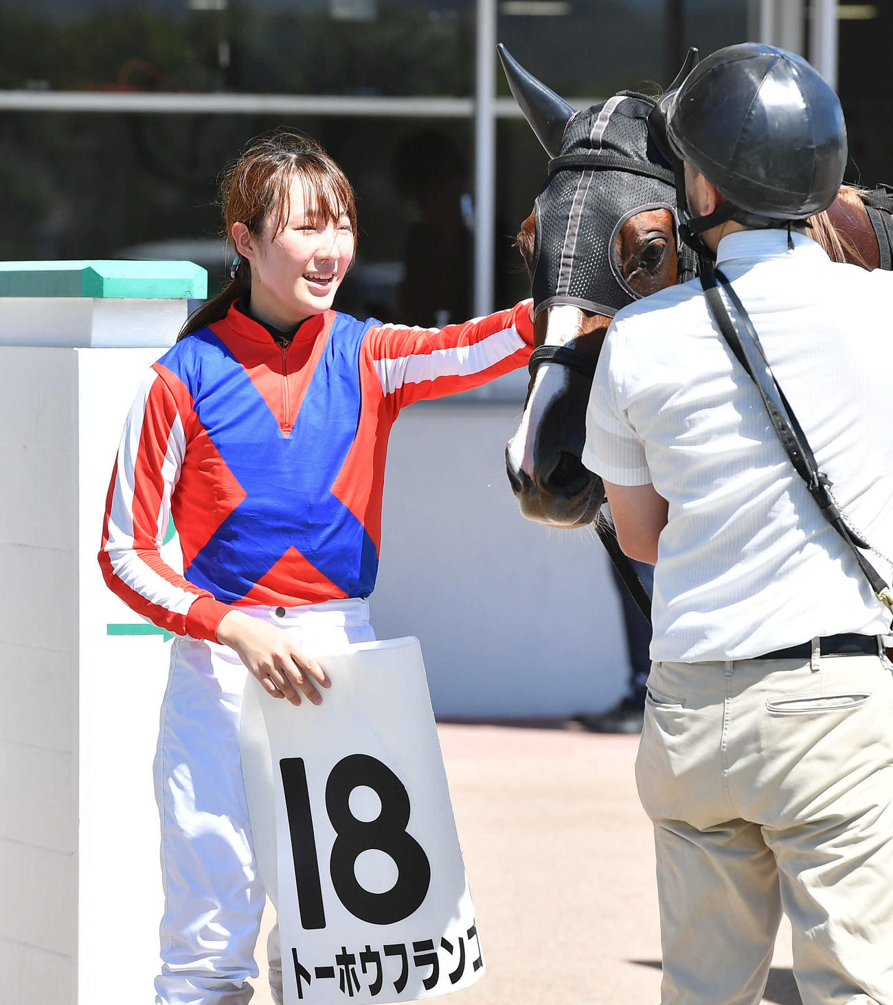 小倉7R・1着のトーホウフランゴと永島まなみ騎手（撮影・岩下翔太）