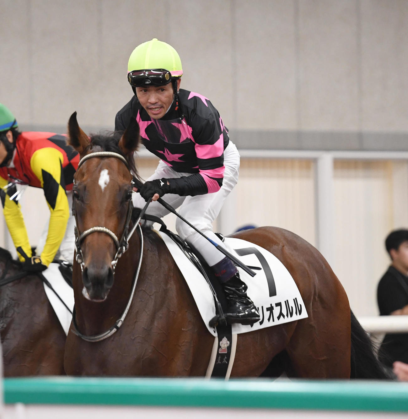 新潟5R、新馬戦を制したテリオスルルと戸崎騎手（撮影・柴田隆二）
