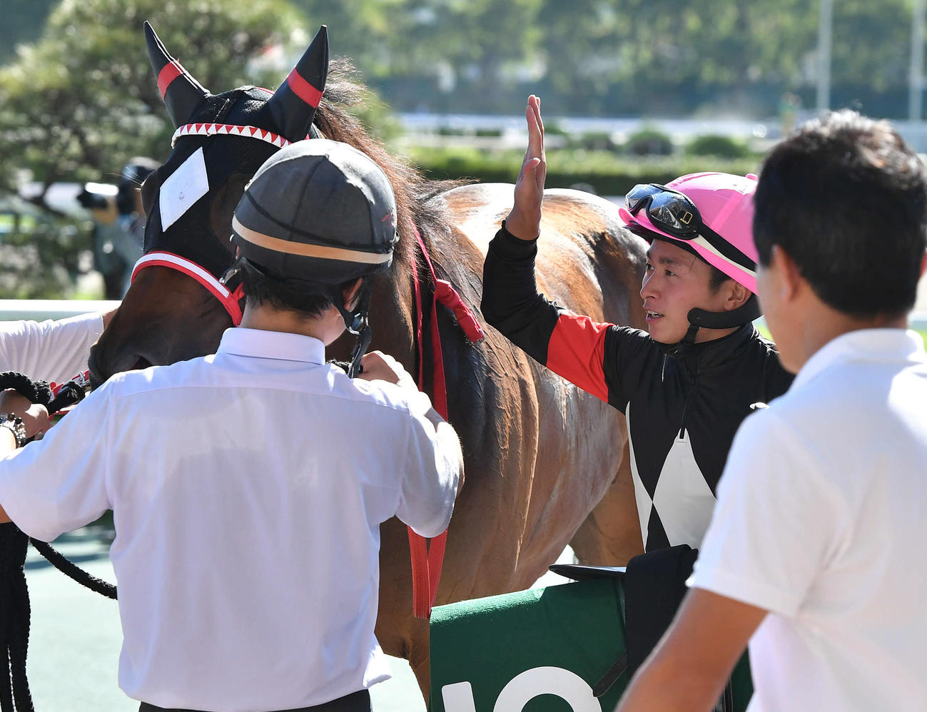 小倉2歳S1着のアスクワンタイムと岩田望来騎手（撮影・岩下翔太）