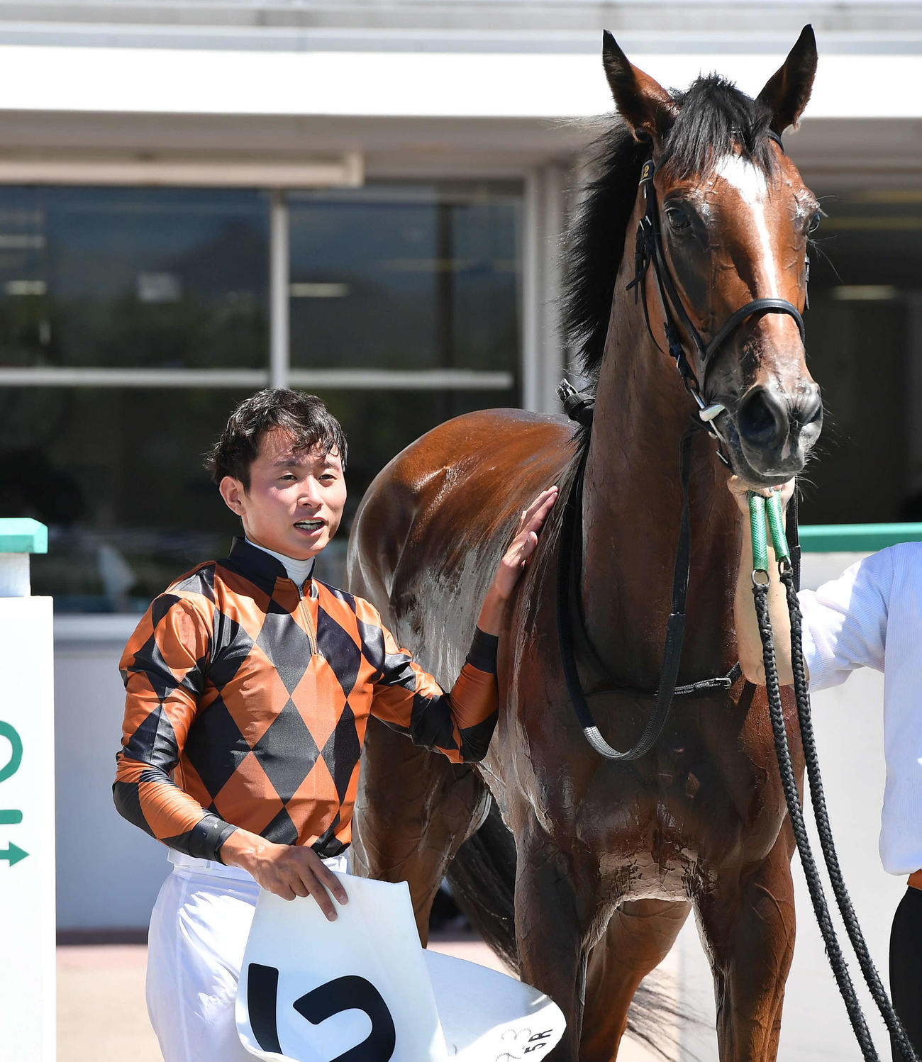 小倉5R・メイクデビュー小倉　1着のアナベルエクラと岩田望来騎手（撮影・岩下翔太）