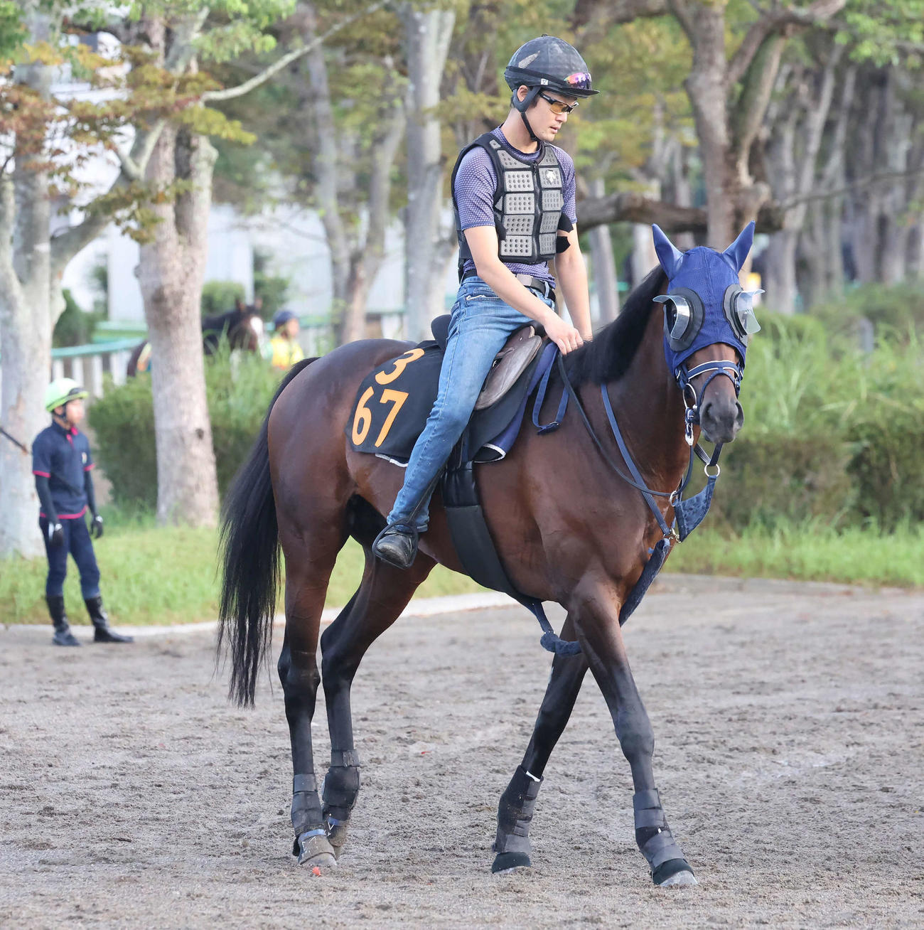 馬場へ向かうキングズレイン（2023年9月7日撮影）