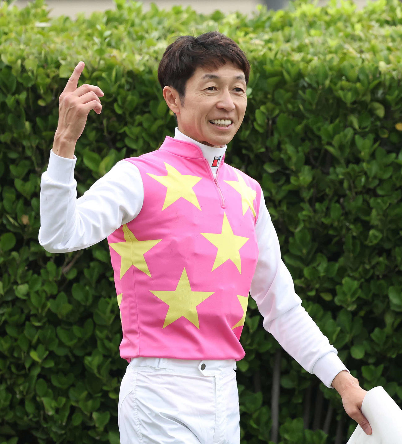中山3R、2歳新馬戦をジューンブレアで制した武豊騎手（撮影・丹羽敏通）