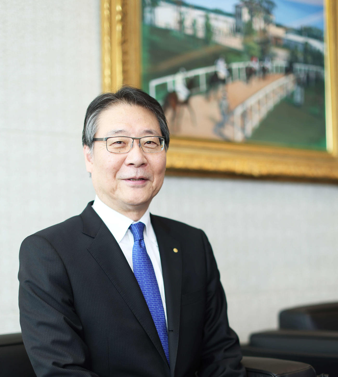 今後の日本の競馬産業について語ったJRA吉田正義新理事長（撮影・河田真司）