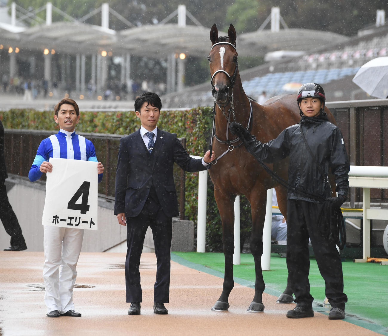 東京2Rを勝利したホーエリートと戸崎圭太騎手（撮影・柴田隆二）