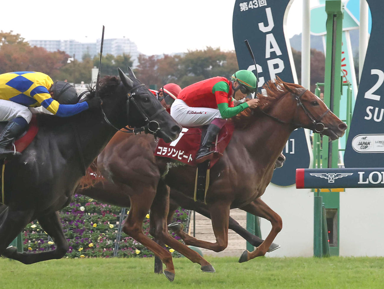 京王杯2歳Sを制したコラソンビートと横山武騎手（撮影・丹羽敏通）