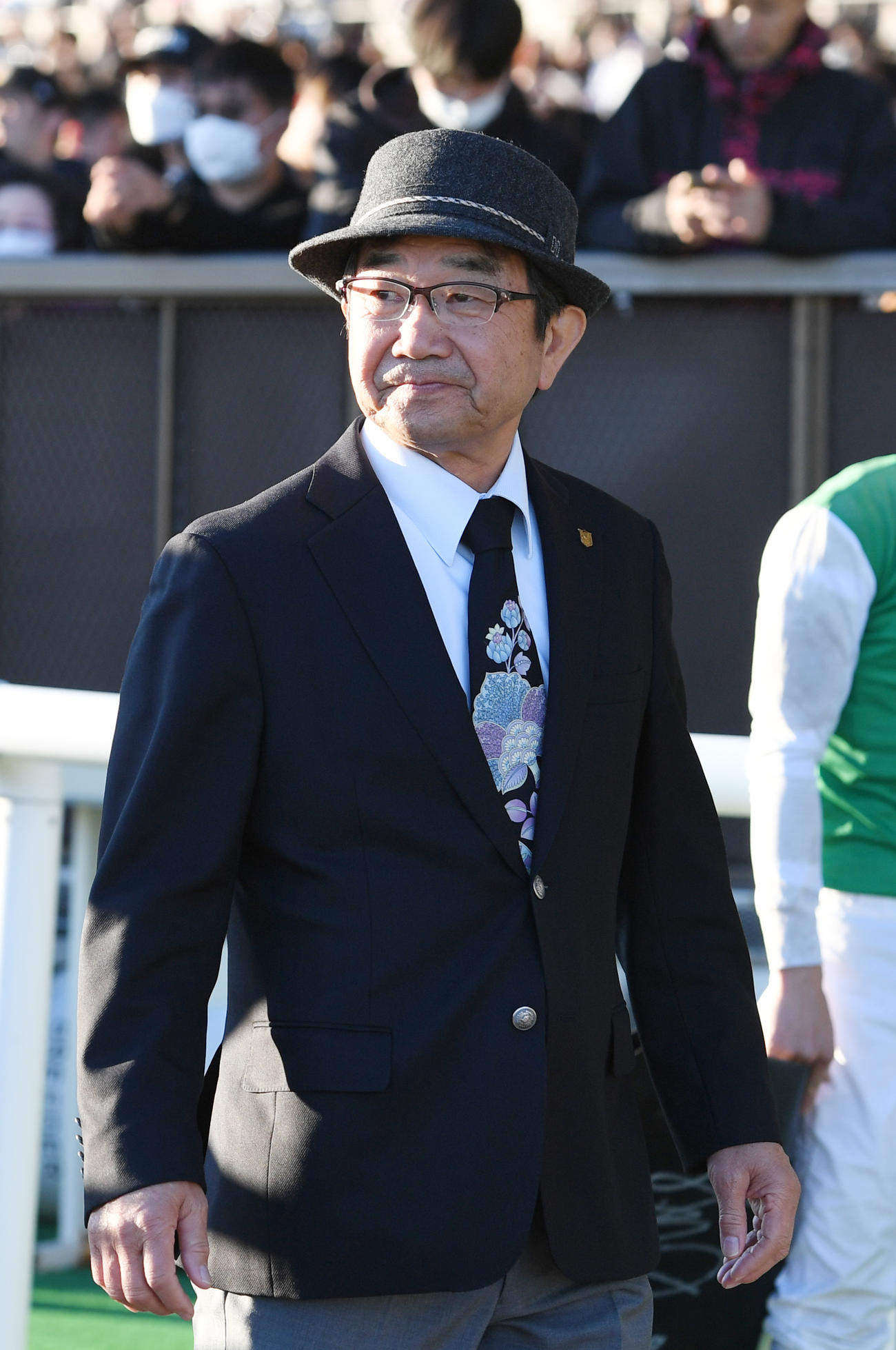 霜月Sを制したアルファマムの佐々木晶三調教師（撮影・柴田隆二）