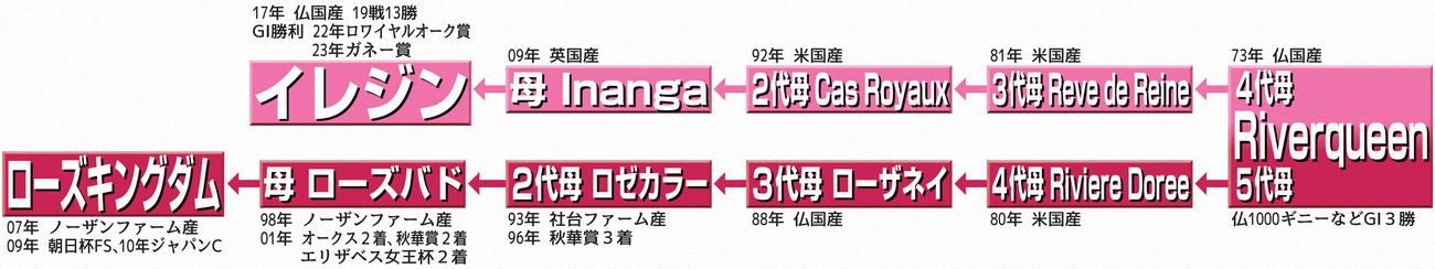 イレジンと「バラ一族」母系血統