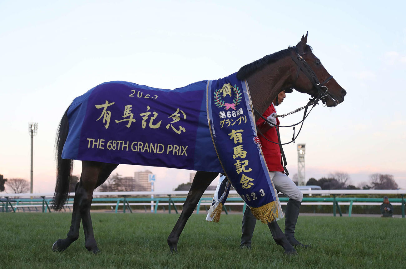 有馬記念を制したドウデュース（撮影・丹羽敏通）