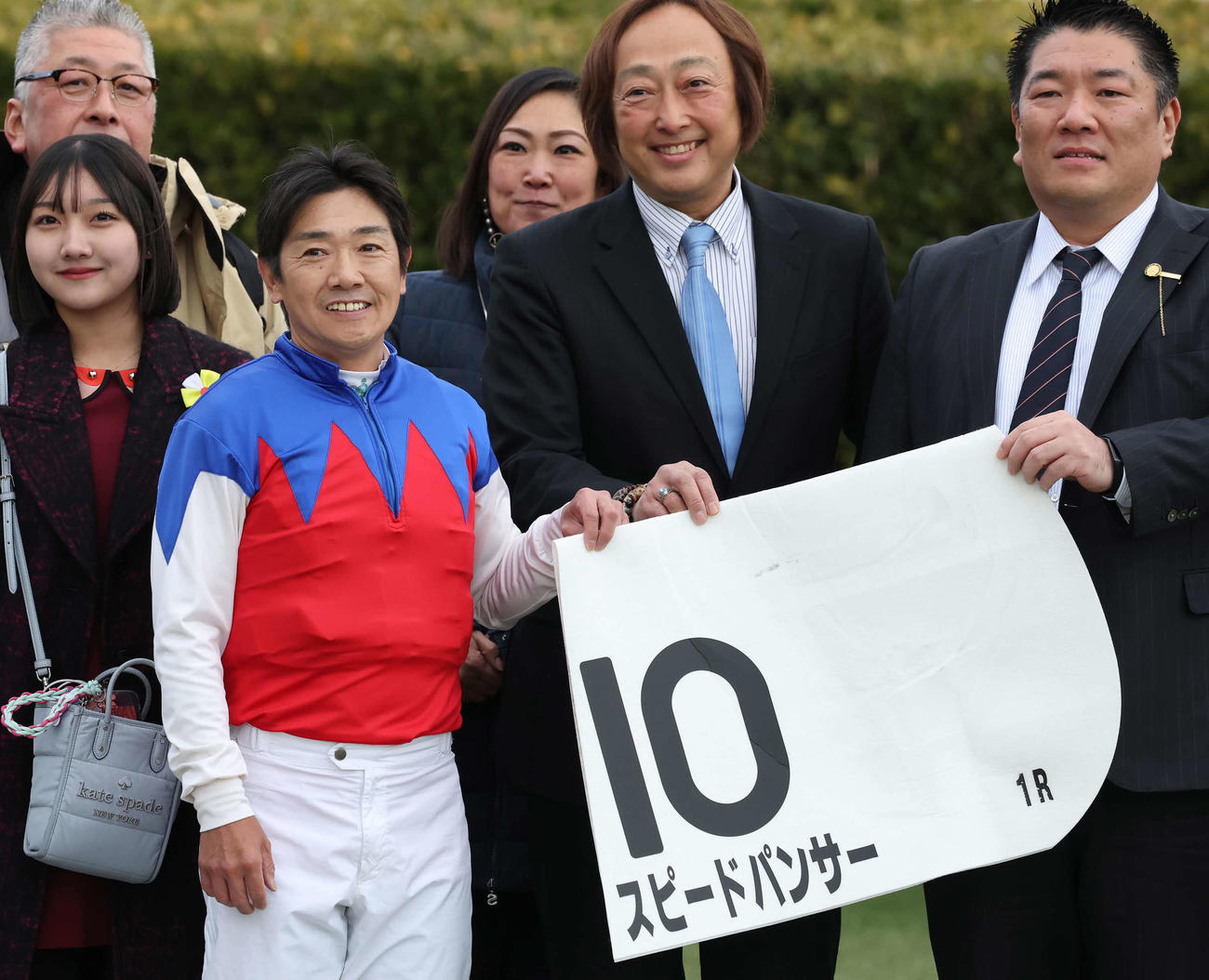 中山1R、2歳未勝利戦をスピードパンサーで制した田中勝騎手（撮影・丹羽敏通）
