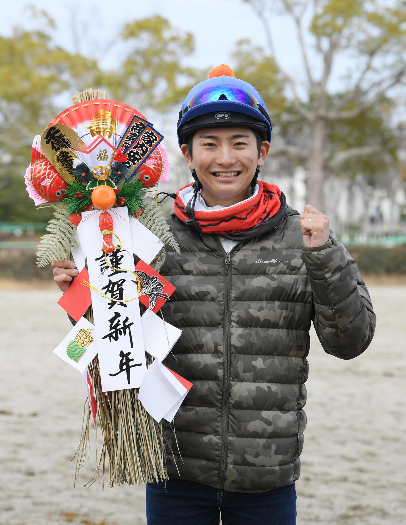 年男で新婚の原優介騎手は今年も活躍を誓った（撮影・柴田隆二）