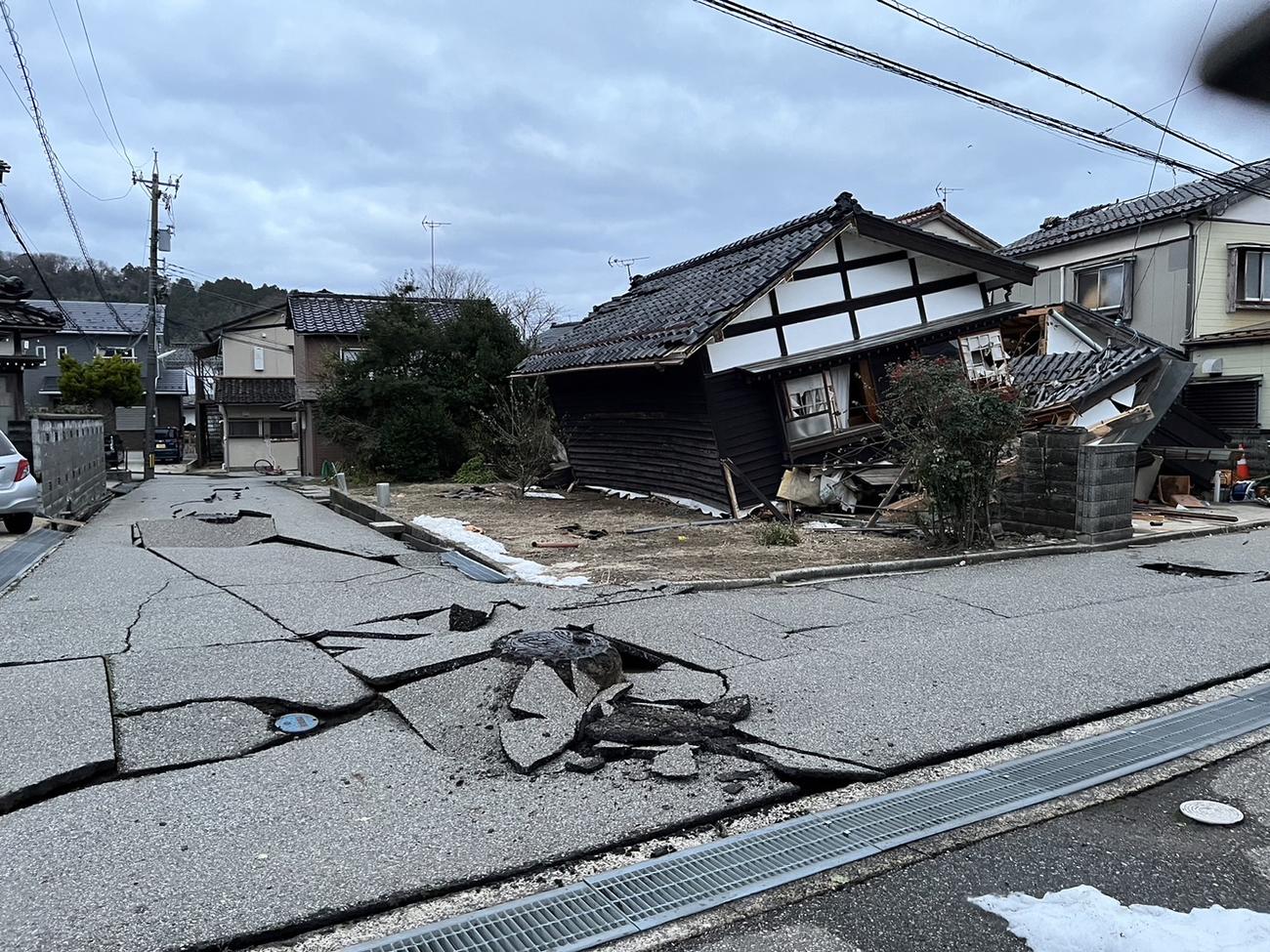 角居元調教師が撮影した輪島市内の様子（角居元調教師提供）
