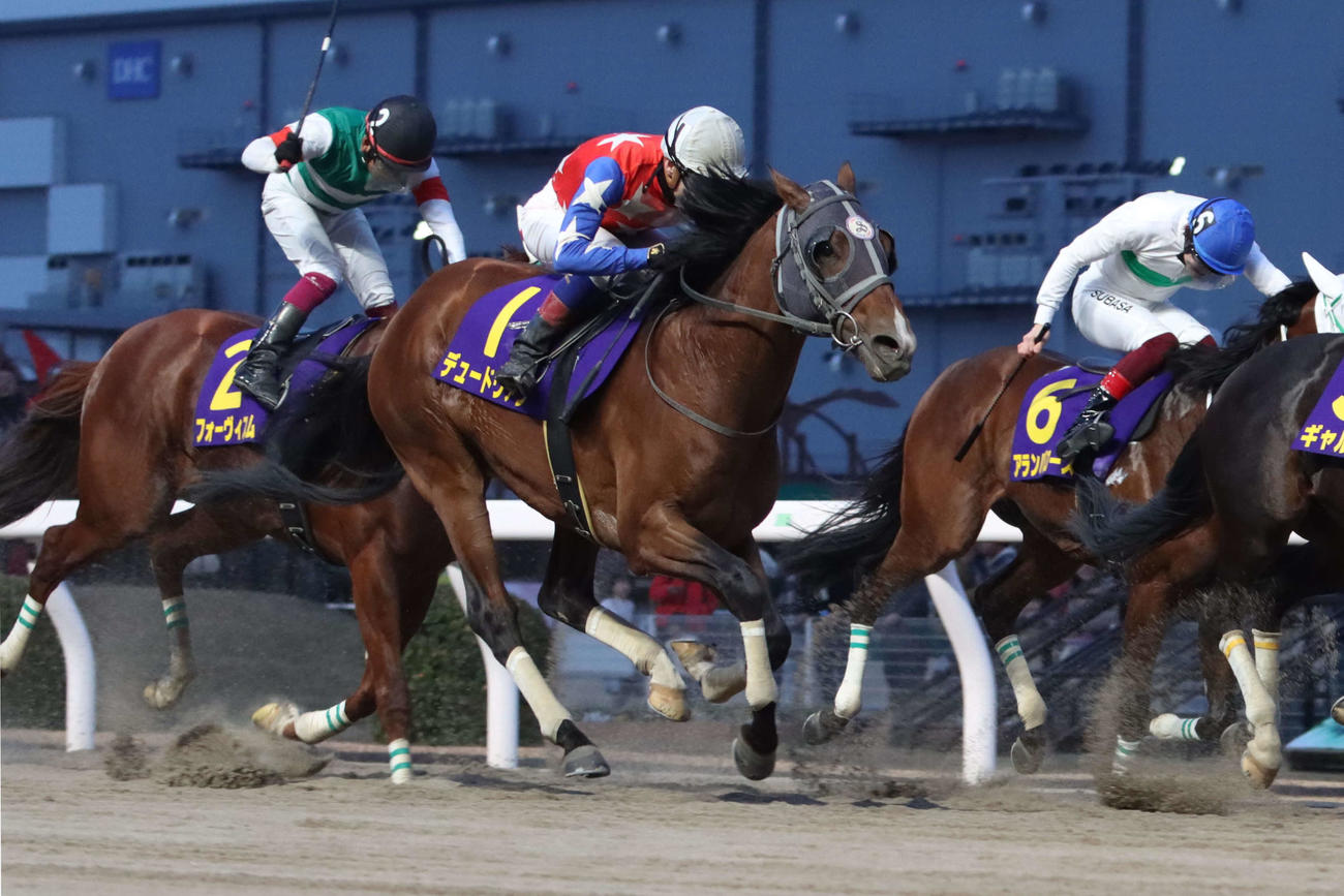 外からゴール前で差し切り川崎マイラーズを制したデュードヴァンと御神本訓史騎手