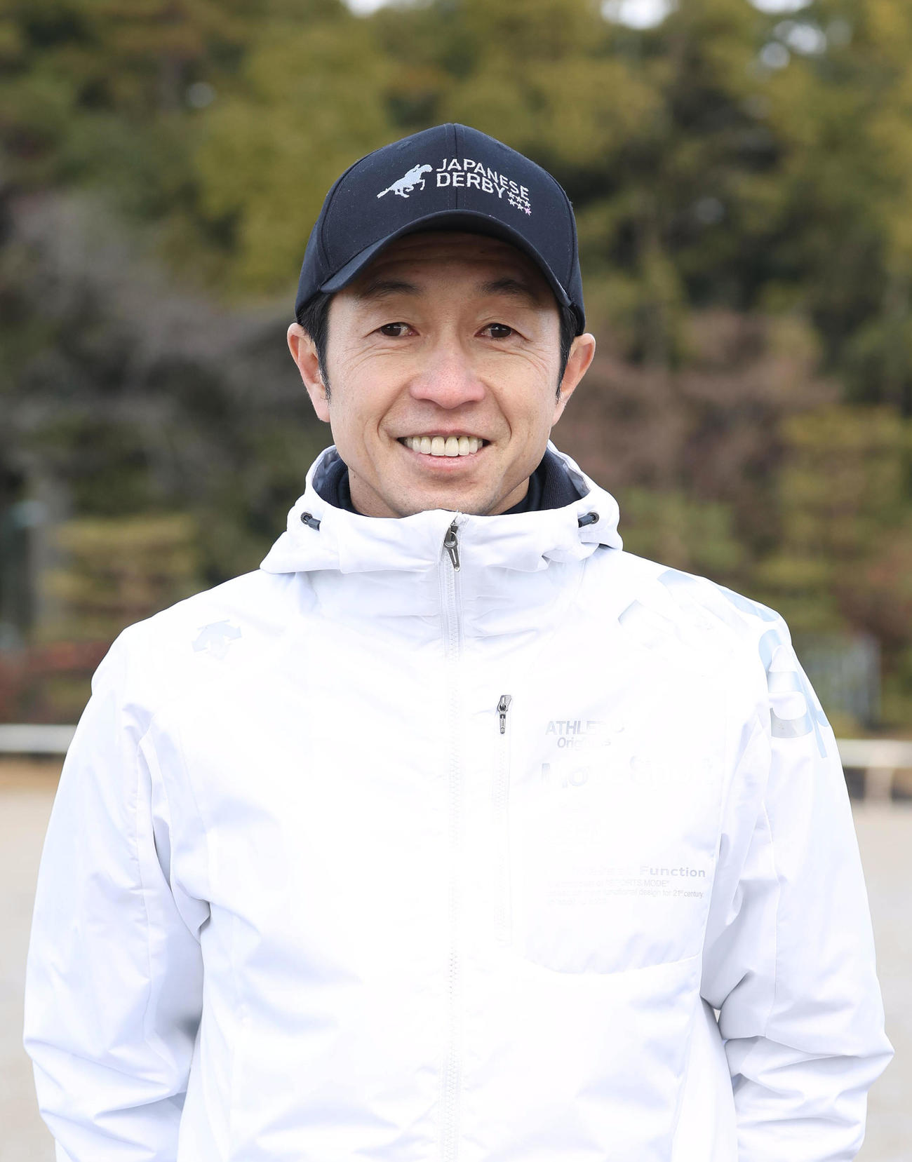 笑顔を見せる武豊騎手（撮影・白石智彦）