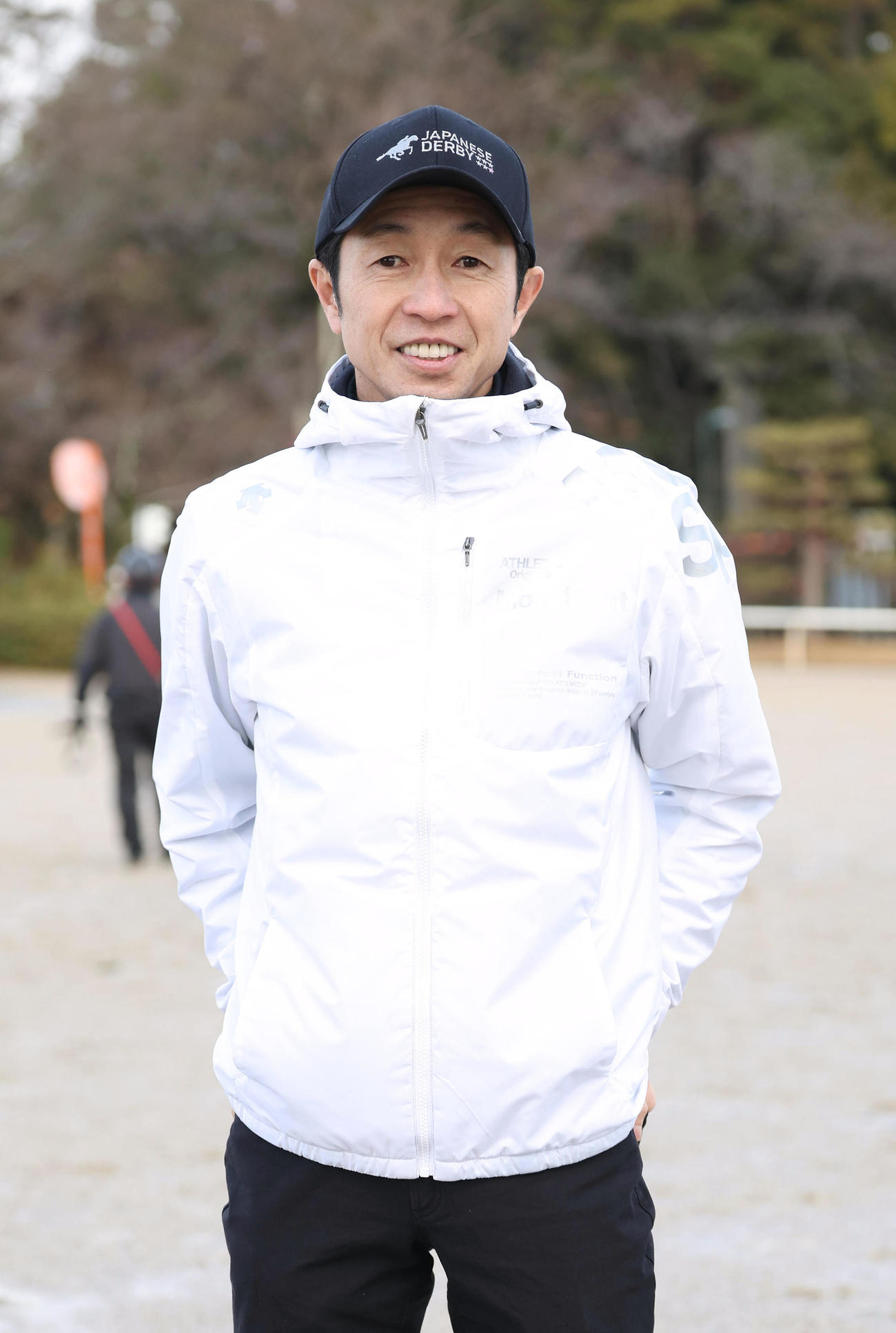笑顔を見せる武豊騎手（撮影・白石智彦）