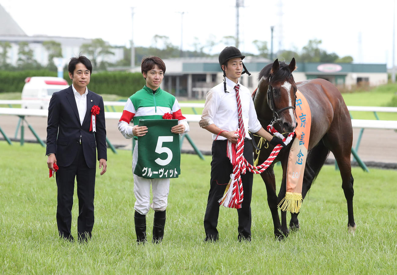中京記念を制したグルーヴィット（2019年7月21日撮影）