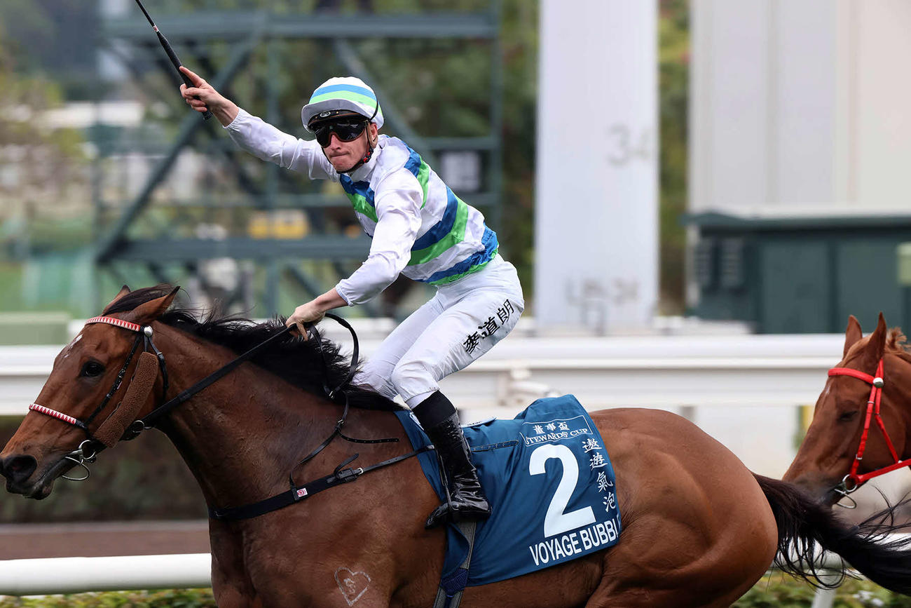 スチュワーズCを制したヴォイッジバブル（C）The Hong Kong Jockey Club