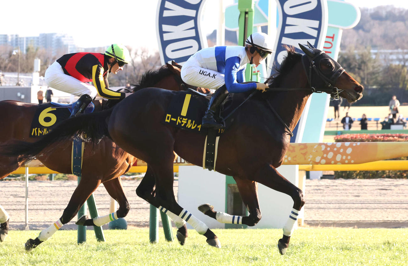 白富士Sを制したロードデルレイと川田騎手（撮影・丹羽敏通）