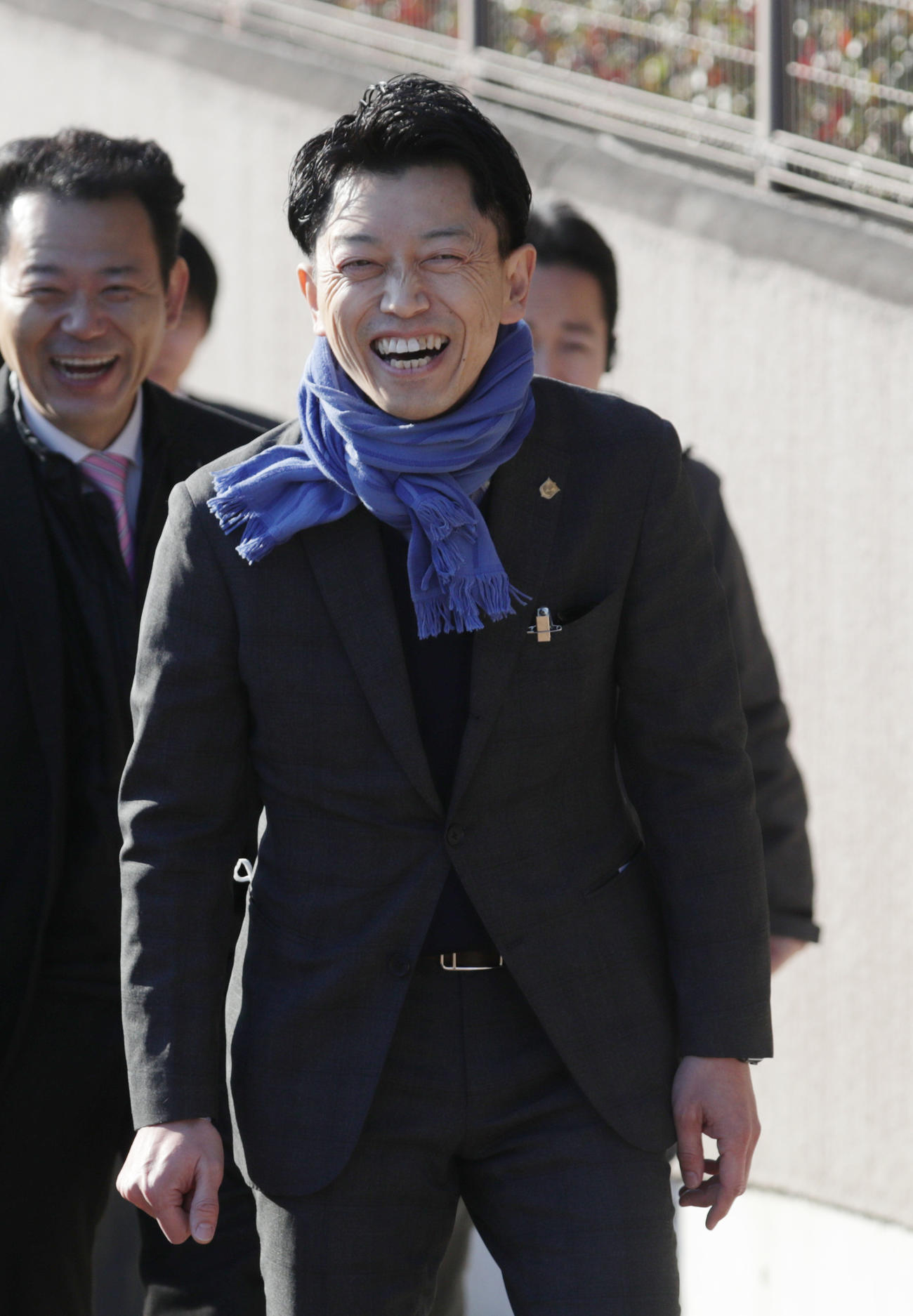 春菜賞を制したオメガウインクの大和田調教師（撮影・柴田隆二）