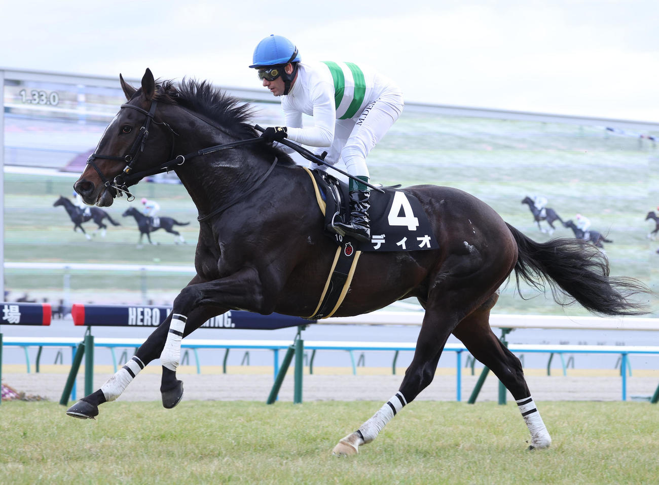 直線抜け出して斑鳩Sを制したディオ（撮影・白石智彦）