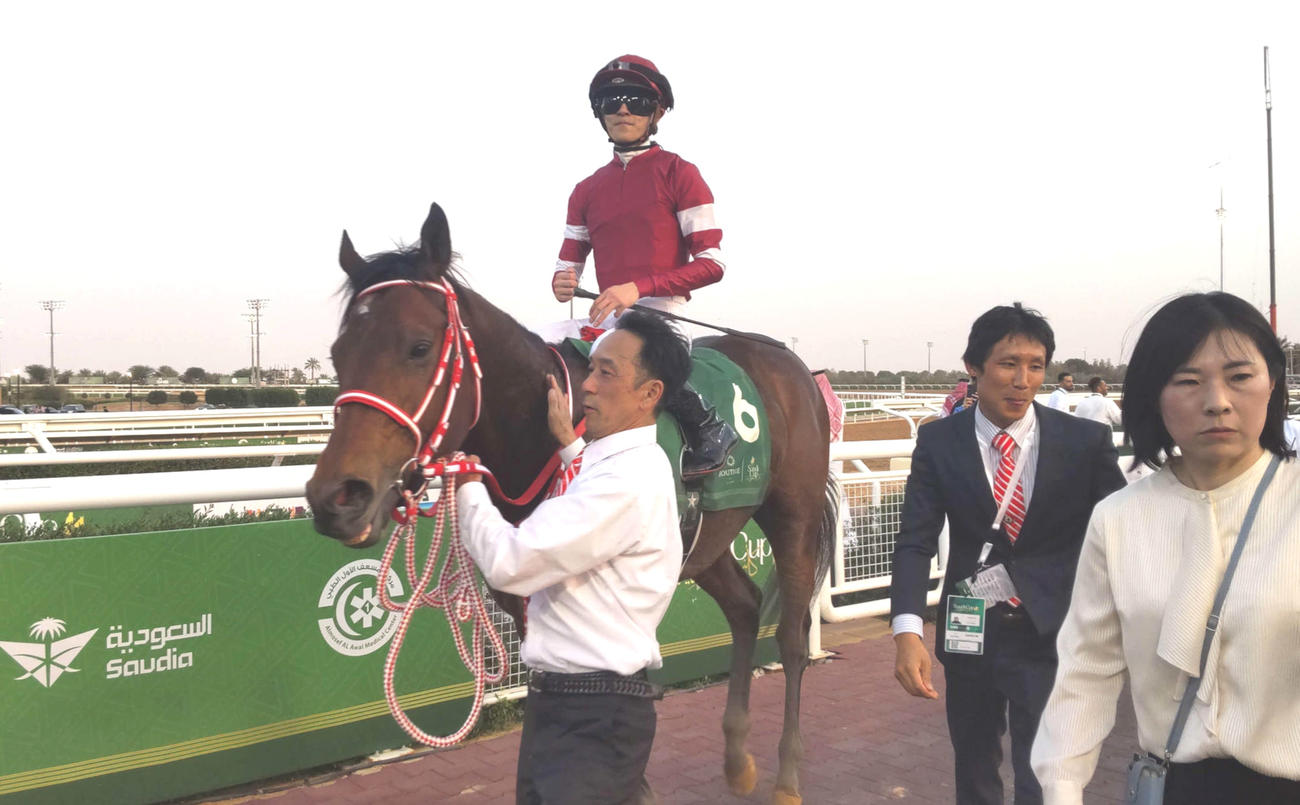 サウジダービーを制したフォーエバーヤング（撮影・木南友輔）