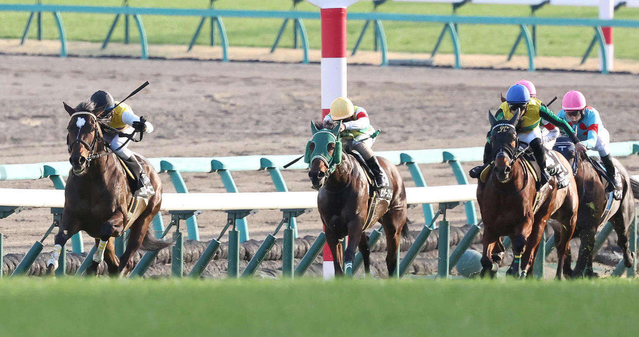 幕張Sを快勝したニシノスーベニア（左）（撮影・丹羽敏通）