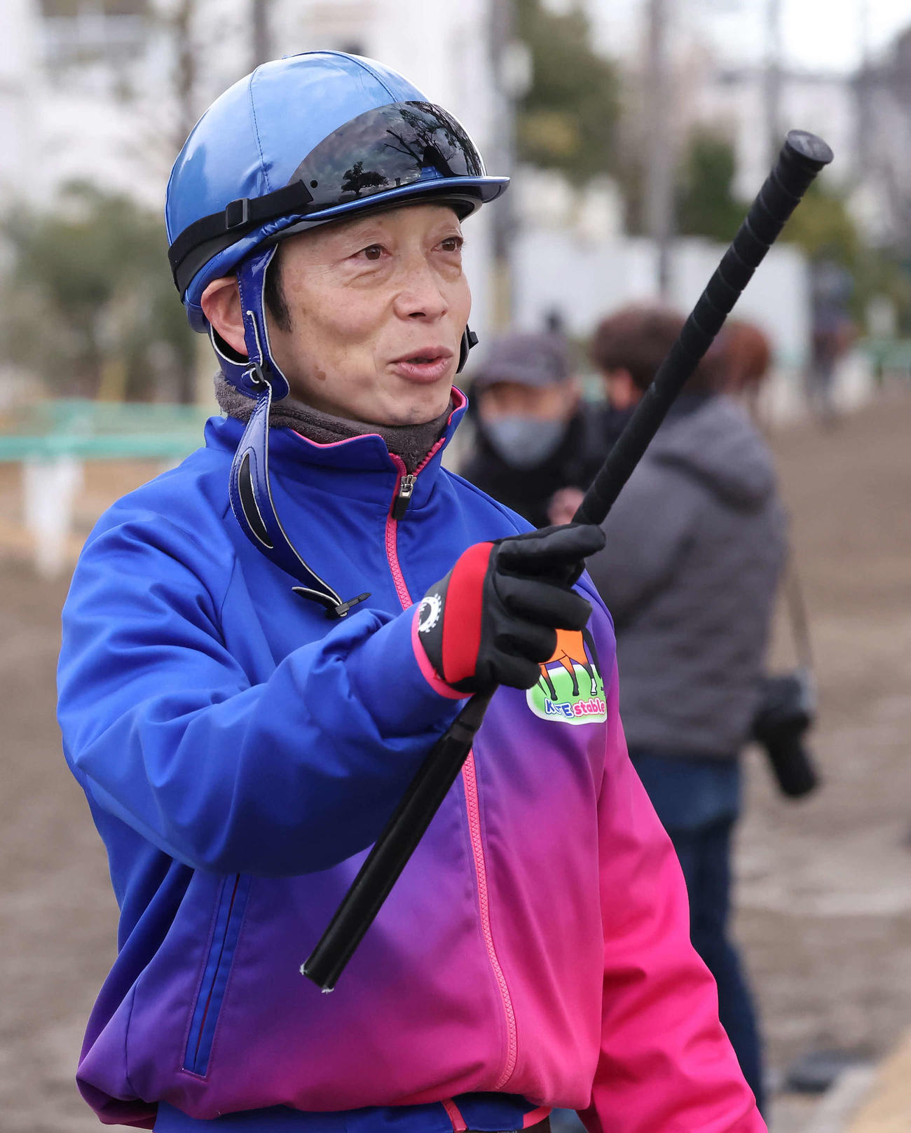 騎手を引退してJRA競馬学校の教官に転身する武士沢騎手（撮影・丹羽敏通）