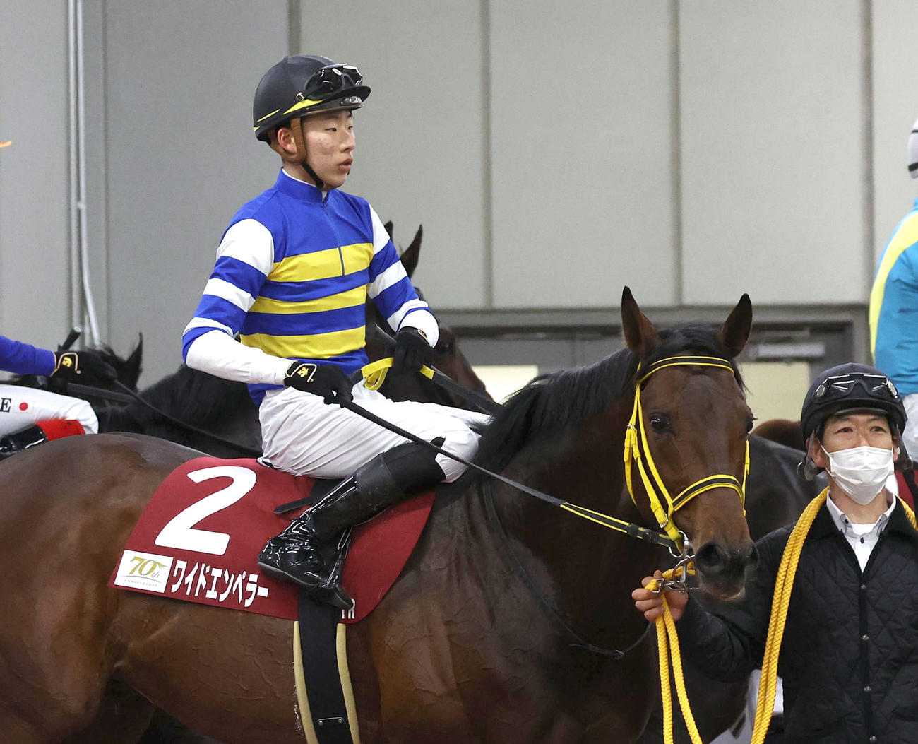 中京11R金鯱賞、6着に敗れたワイドエンペラーに騎乗した高杉騎手（撮影・白石智彦）