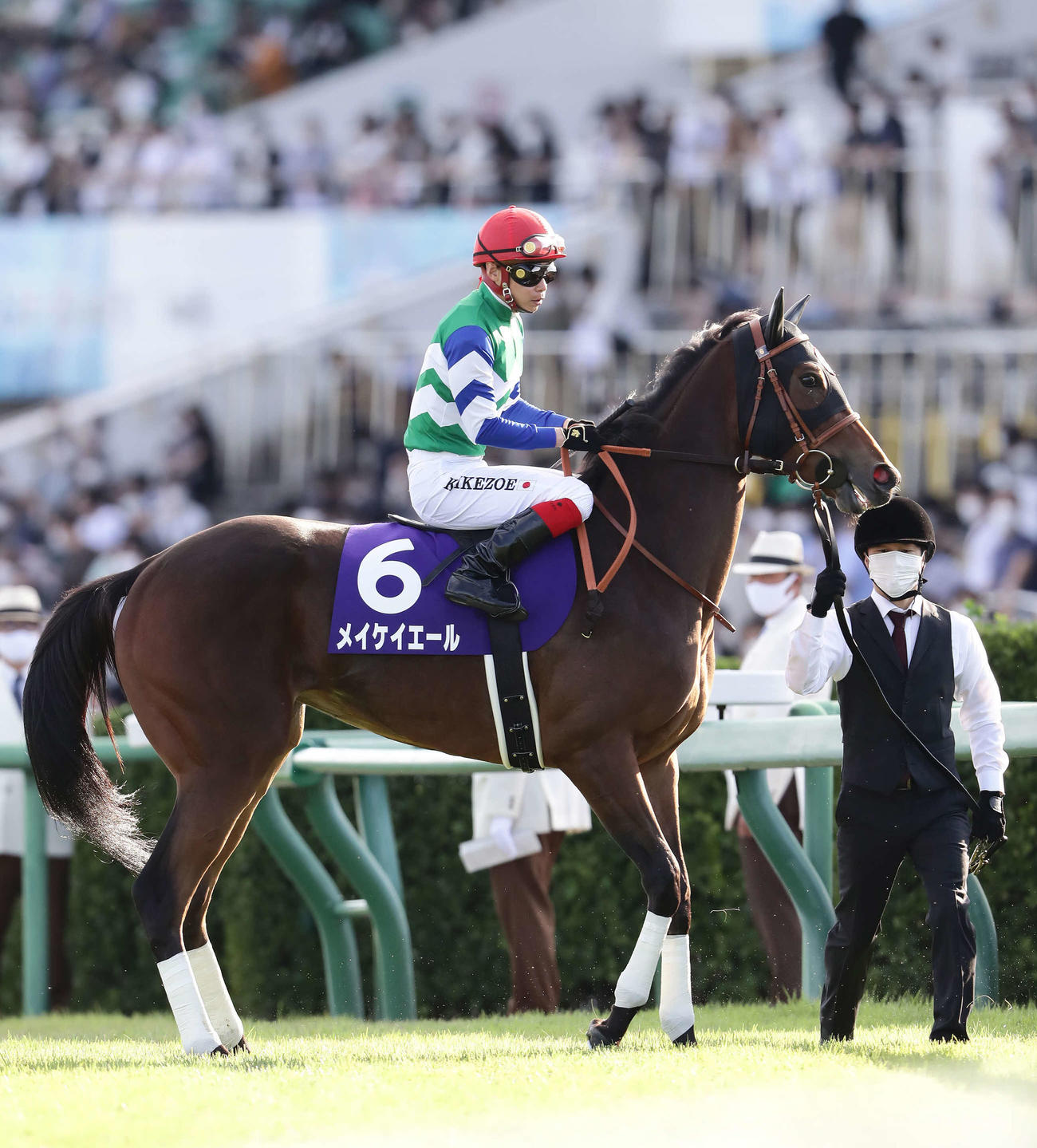 21年、スプリンターズSに出走したメイケイエールと池添騎手